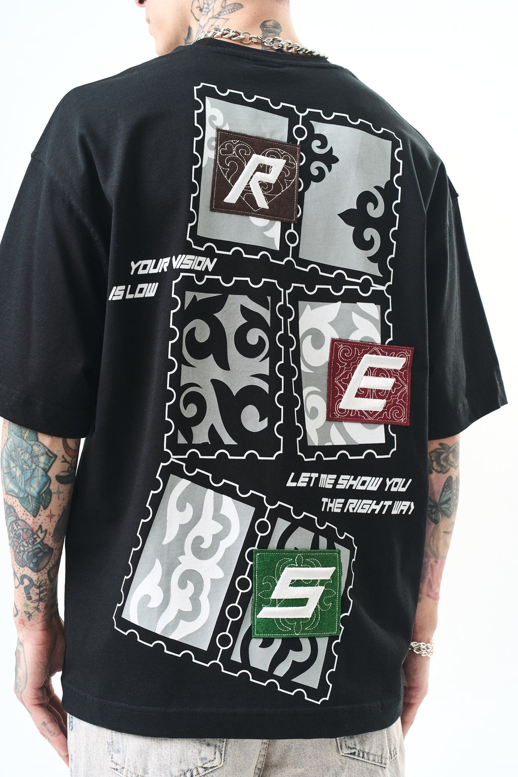 Low Vision Oversized T-Shirt Black