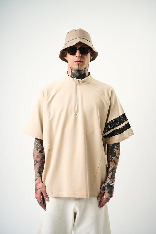 84 Zone Oversized T-Shirt Beige