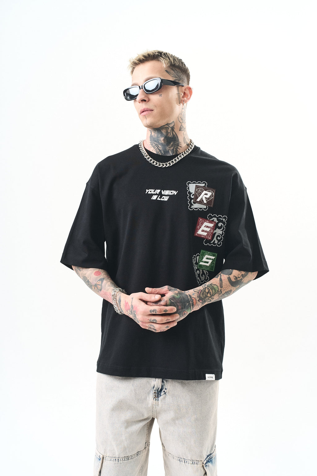 Low Vision Oversized T-Shirt Black