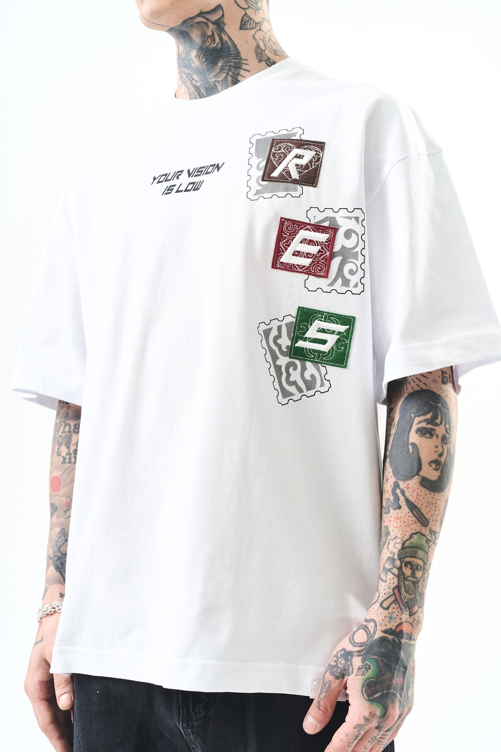 Low Vision Oversized T-Shirt White