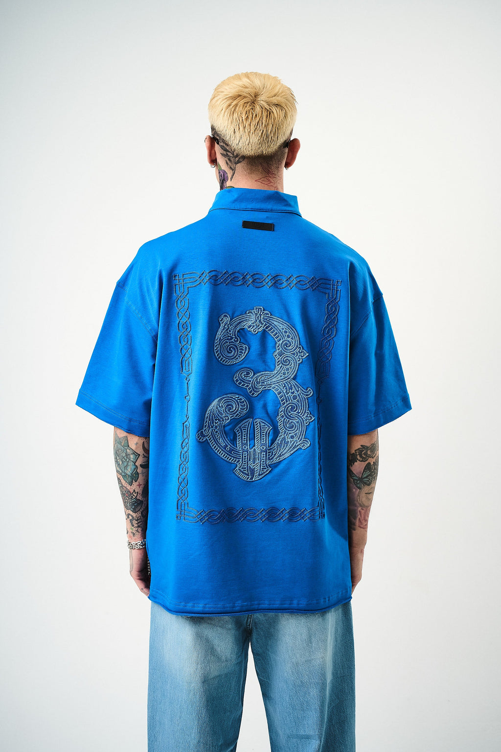 3 Oversized T-Shirt Blue