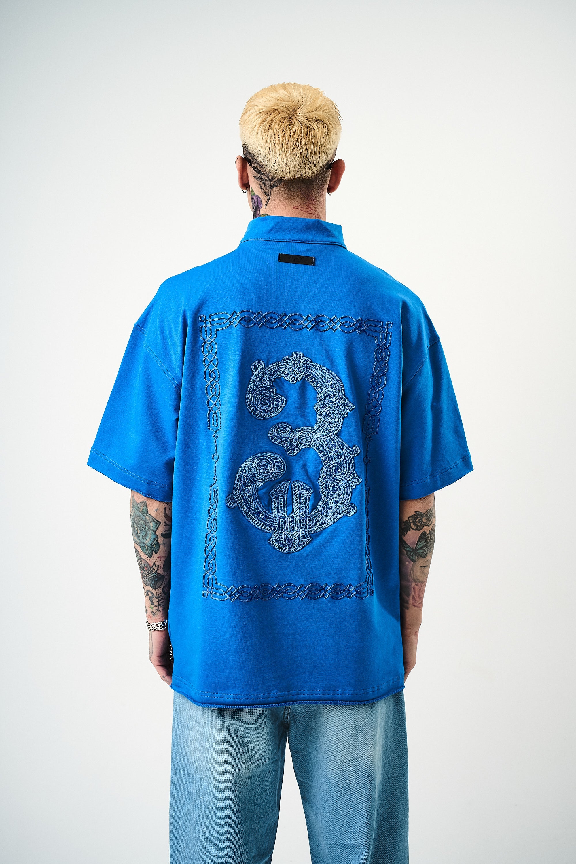 3 Oversized T-Shirt Blue