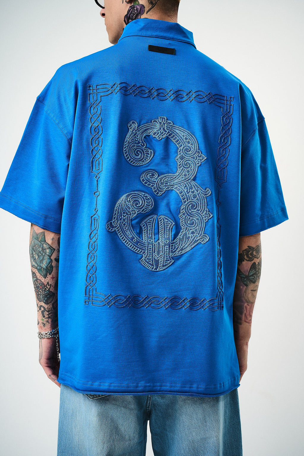 3 Oversized T-Shirt Blue