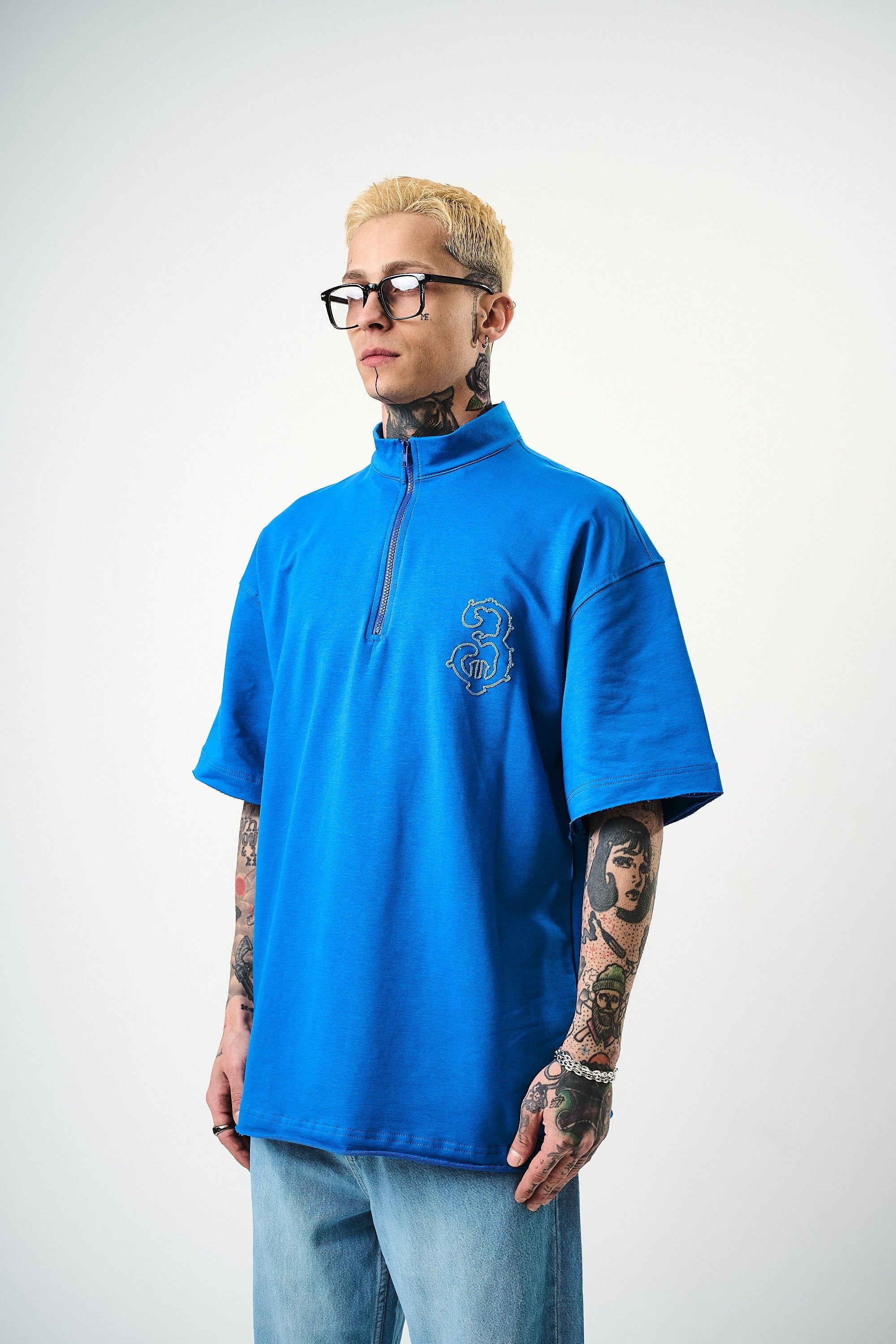 3 Oversized T-Shirt Blue