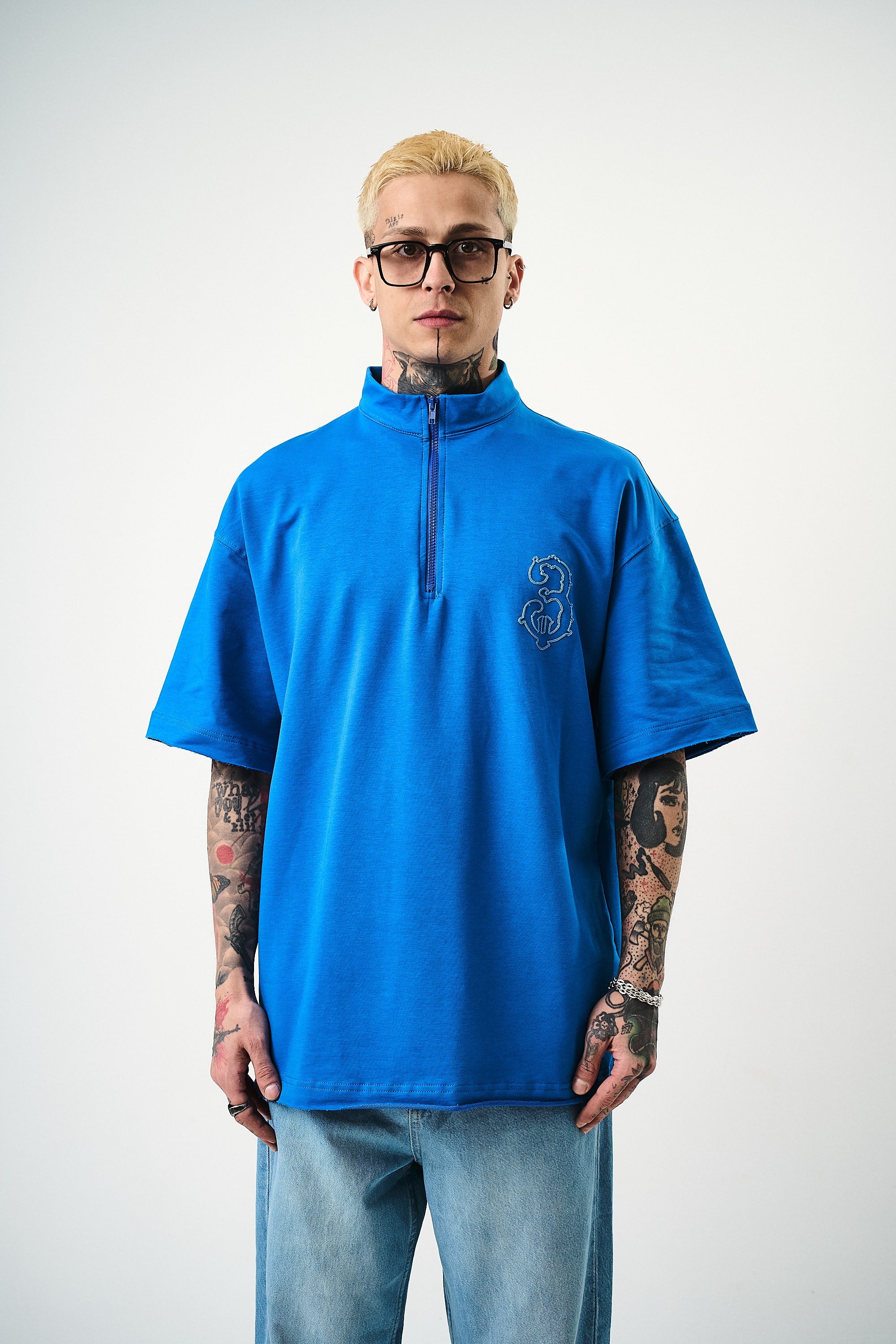 3 Oversized T-Shirt Blue