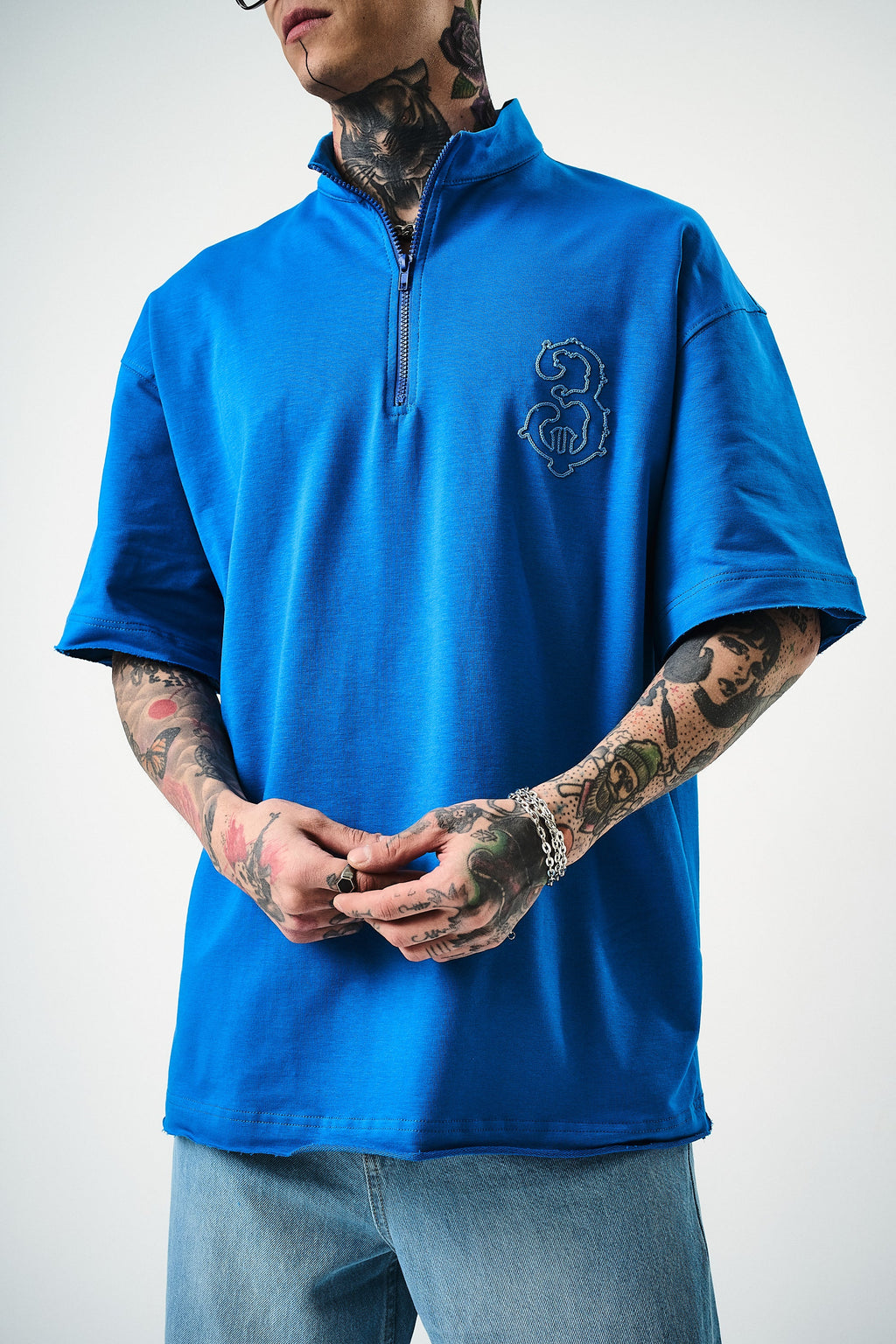 3 Oversized T-Shirt Blue