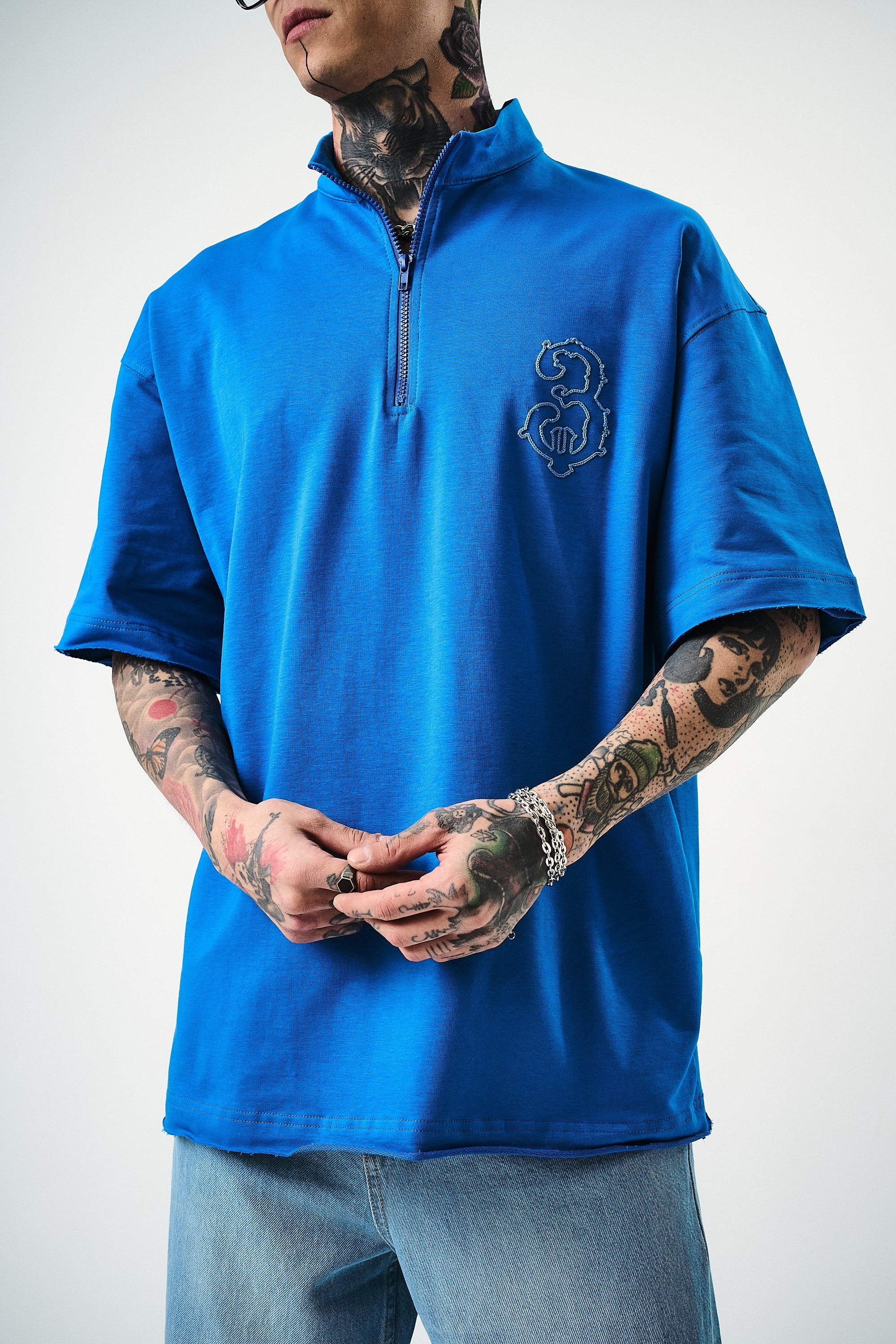 3 Oversized T-Shirt Blue