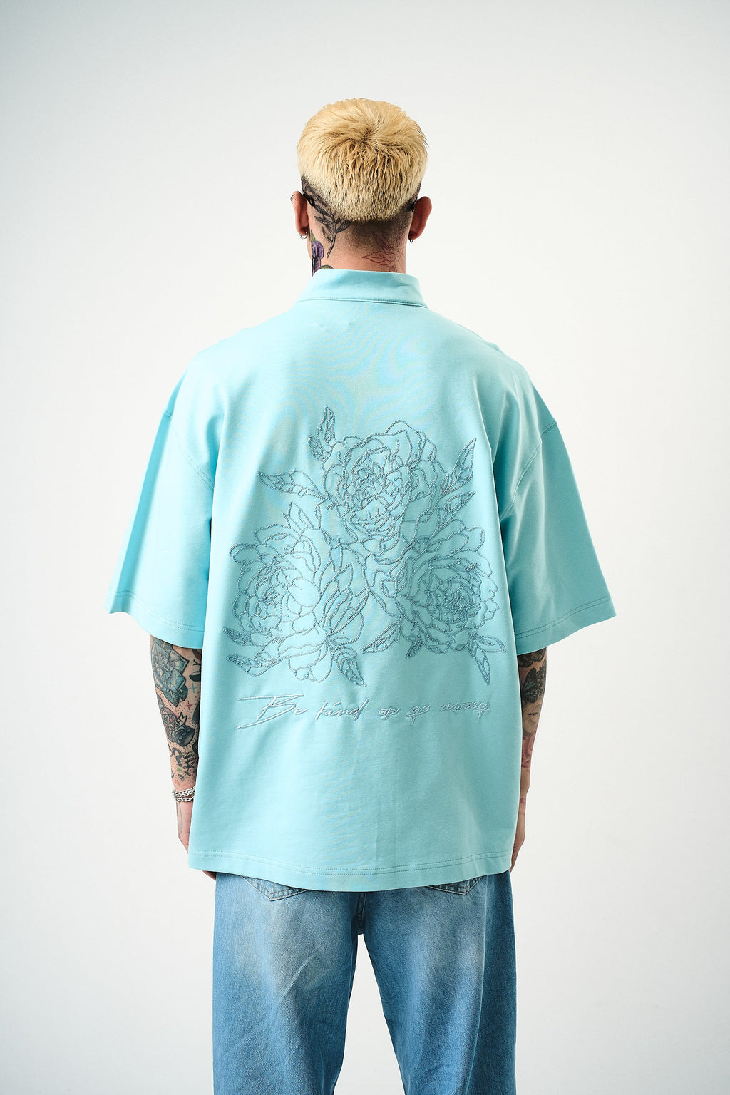 Be Kind Oversized T-Shirt Baby Blue