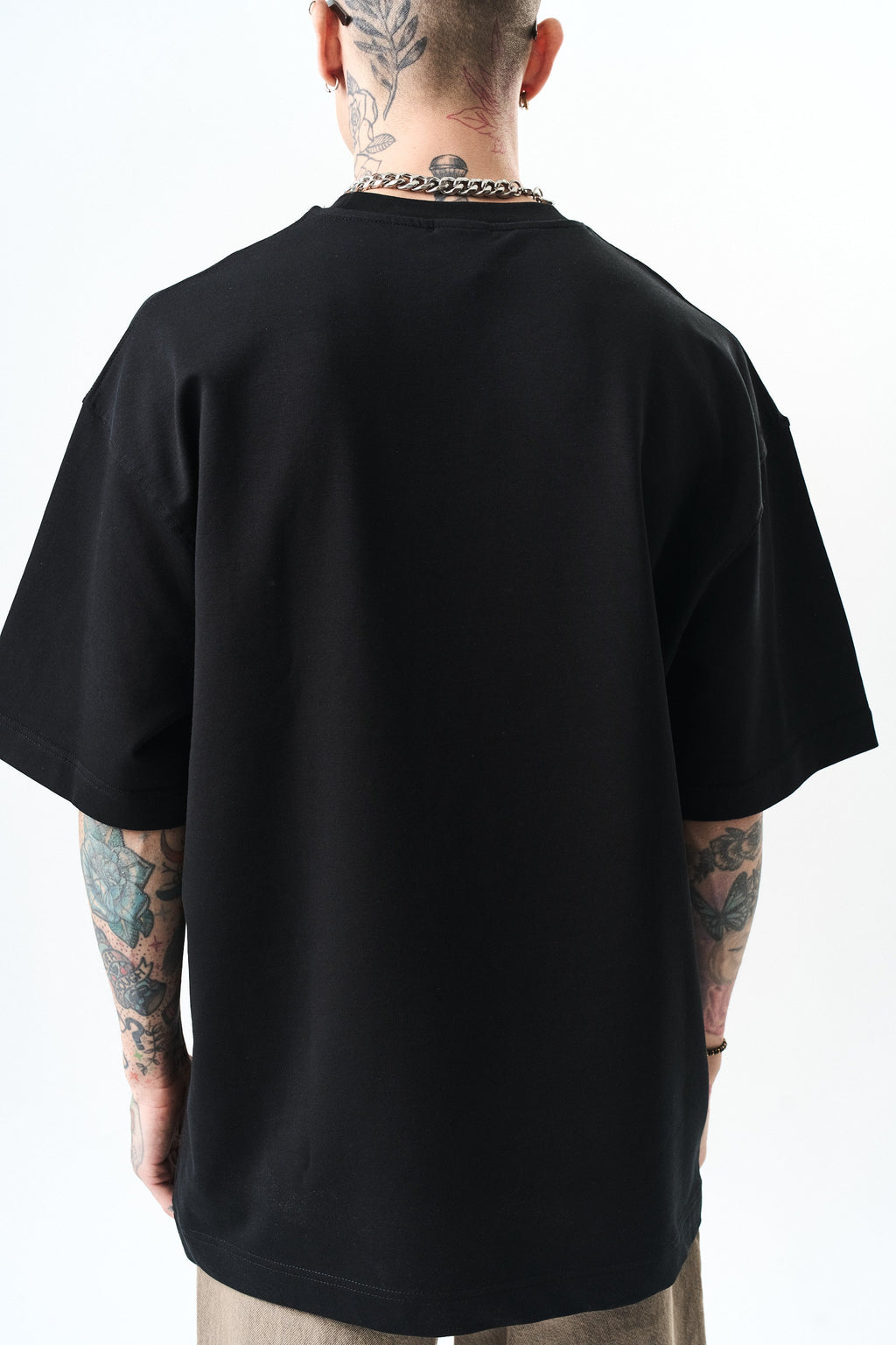 Respire Injection Printed Oversized T-Shirt Black