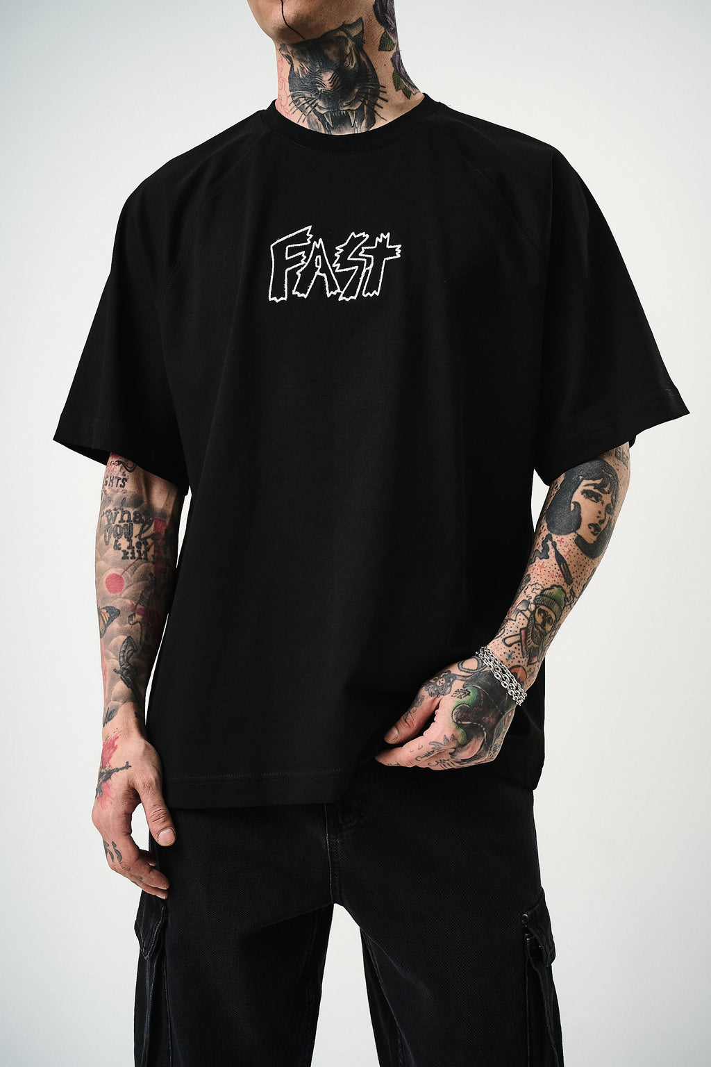 Fast Oversized T-Shirt Black