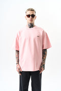 Respire Injection Printed Oversized T-Shirt Salmon