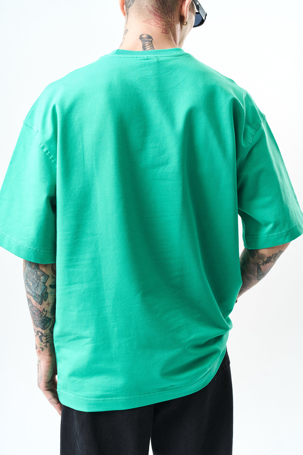 Respire Injection Printed Oversized T-Shirt Green