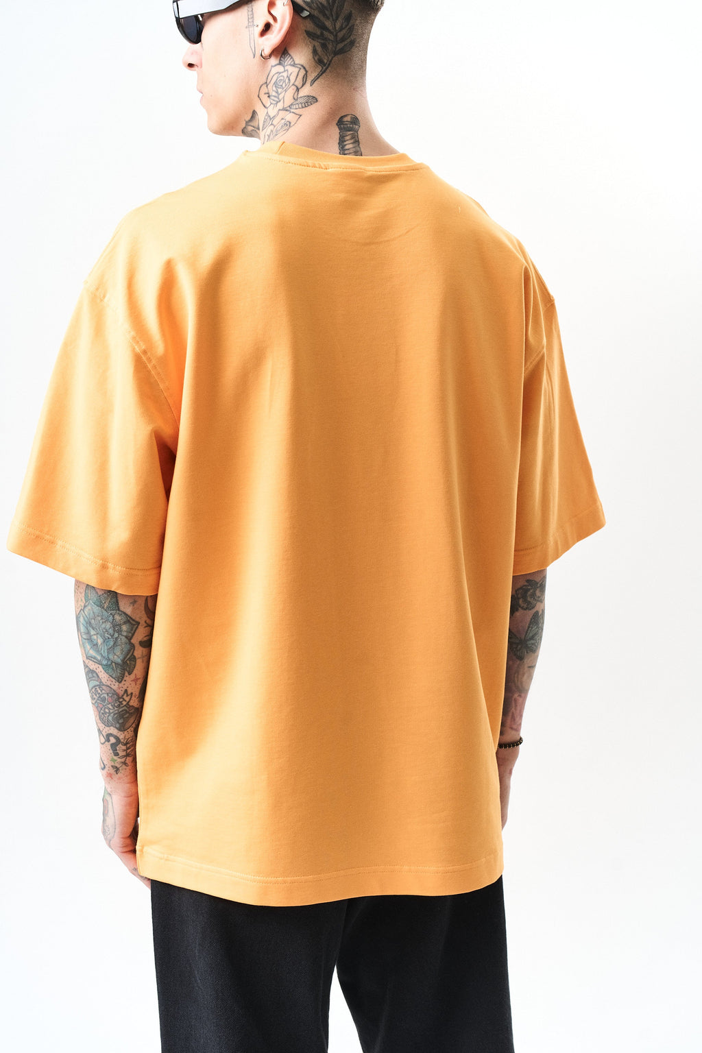Respire Injection Printed Oversized T-Shirt Orange
