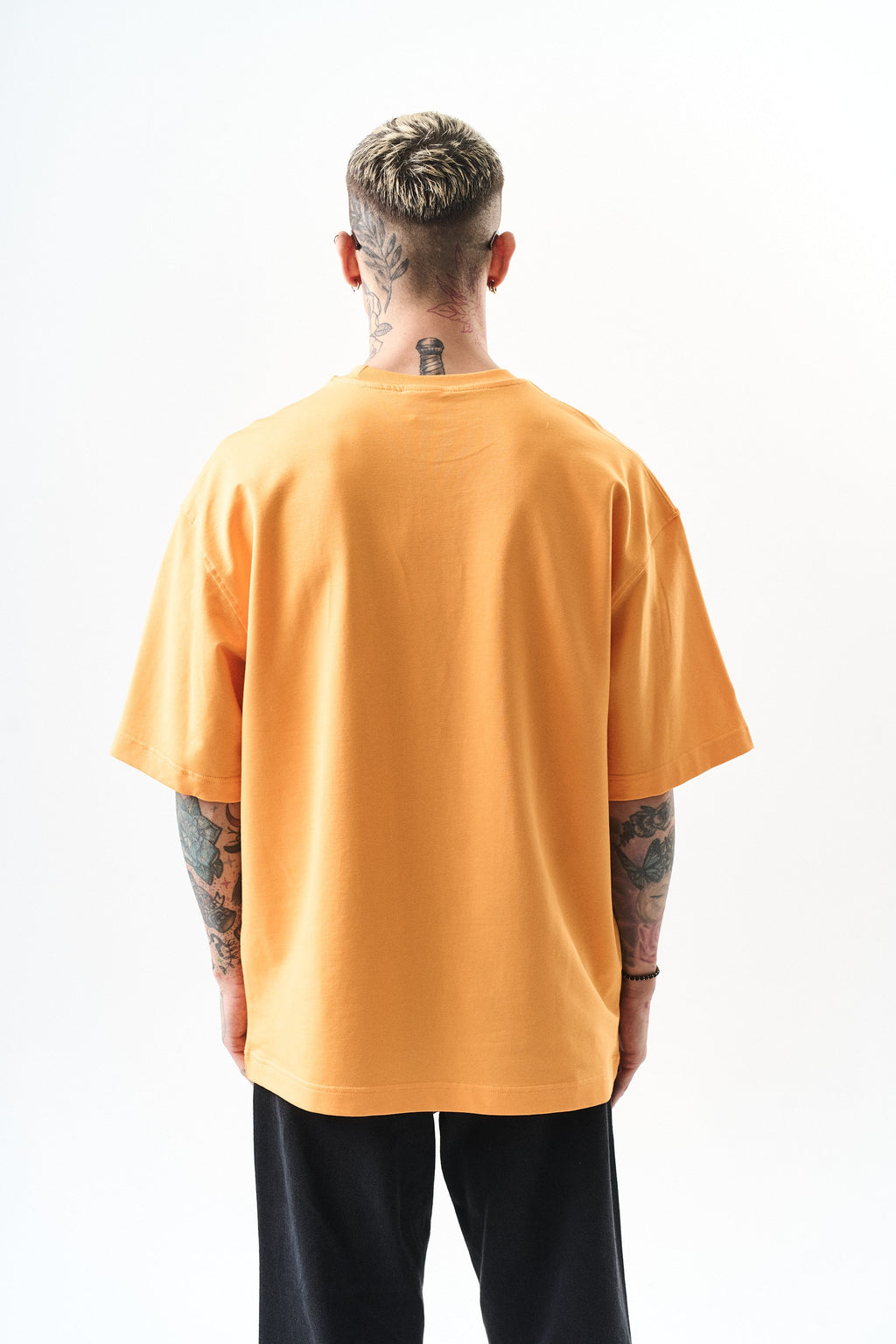 Respire Injection Printed Oversized T-Shirt Orange