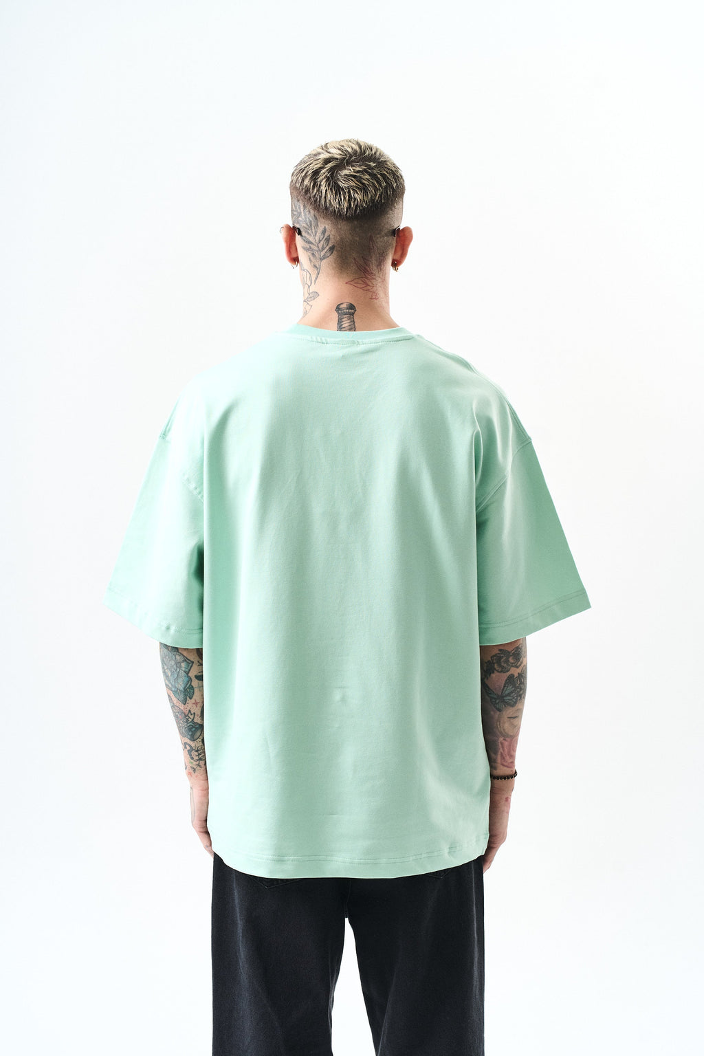 Respire Injection Printed Oversized T-Shirt Mint Green