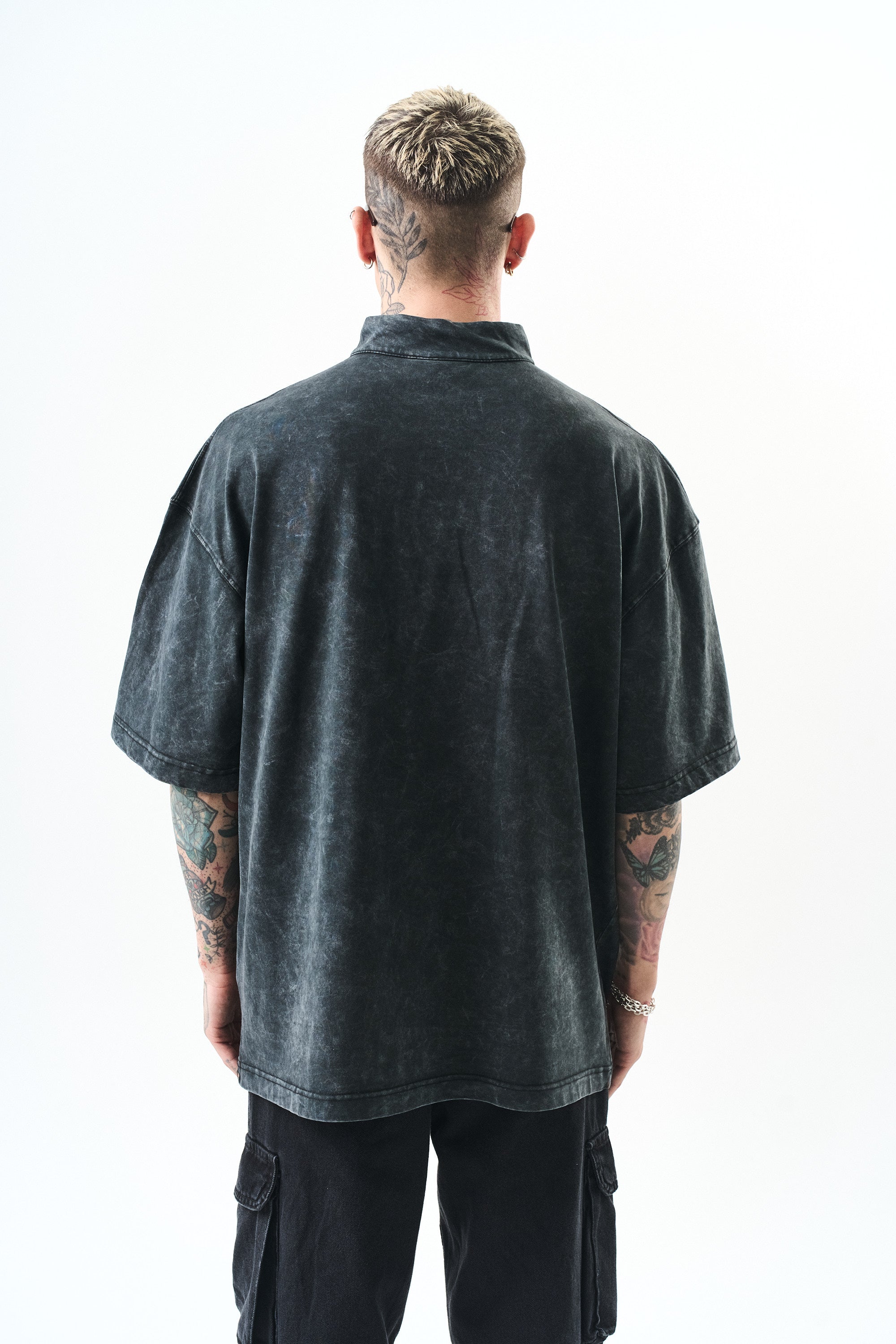 Still Alive Washed Oversized T-Shirt Black
