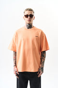 Respire Injection Printed Oversized T-Shirt Peach