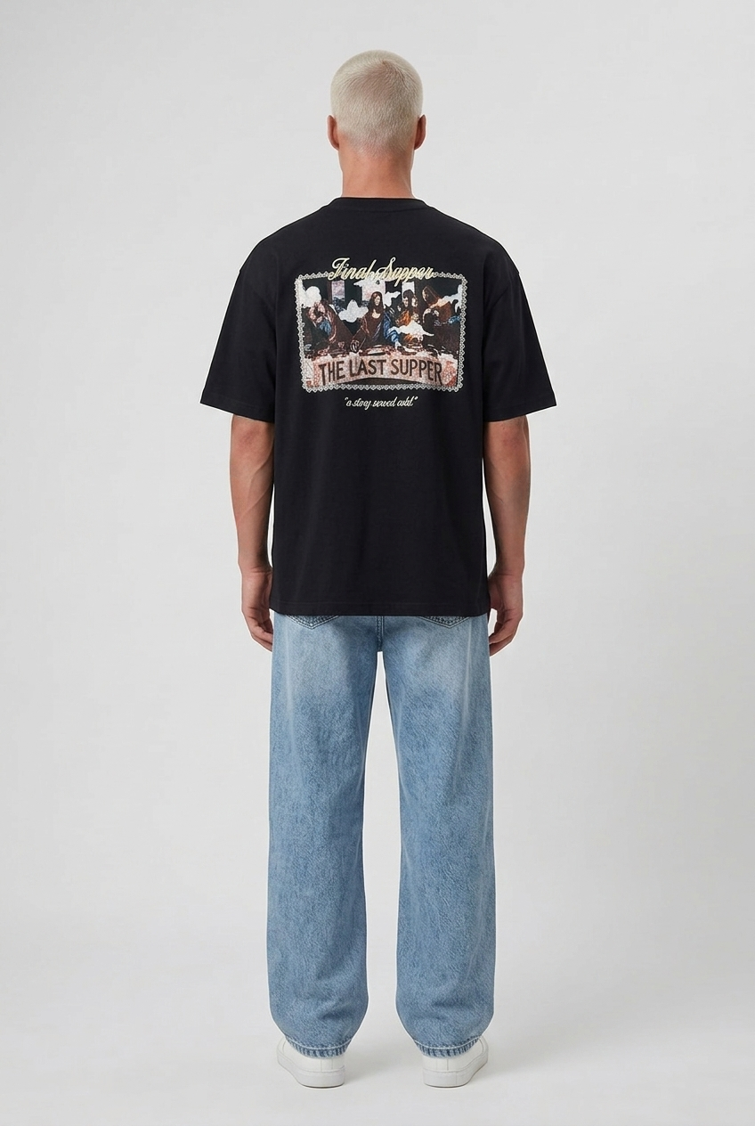 Final Supper Oversized T-Shirt Black