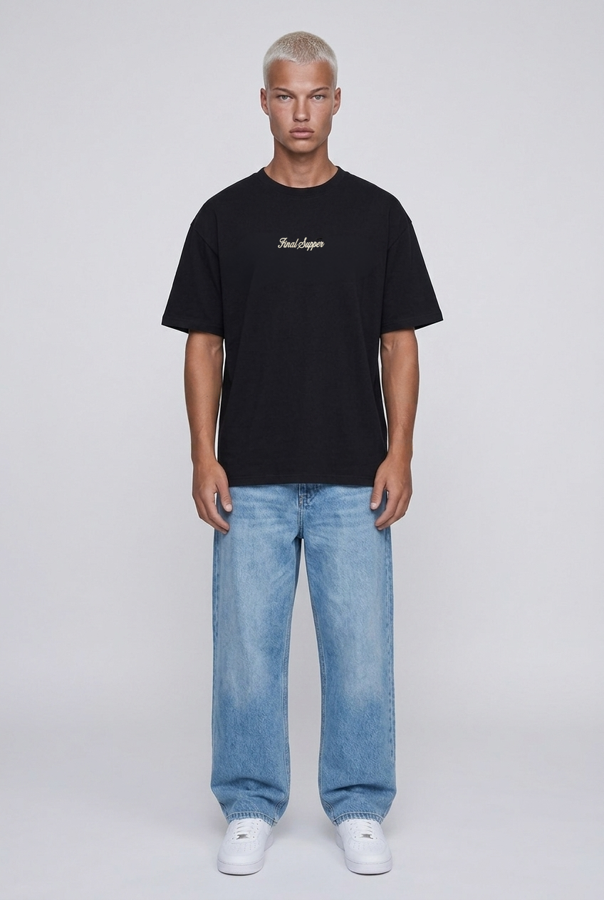 Final Supper Oversized T-Shirt Black