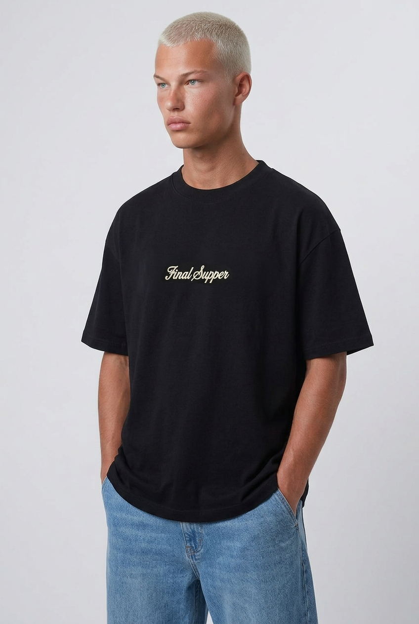 Final Supper Oversized T-Shirt Black