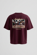 Final Supper Oversized T-Shirt Burgundy