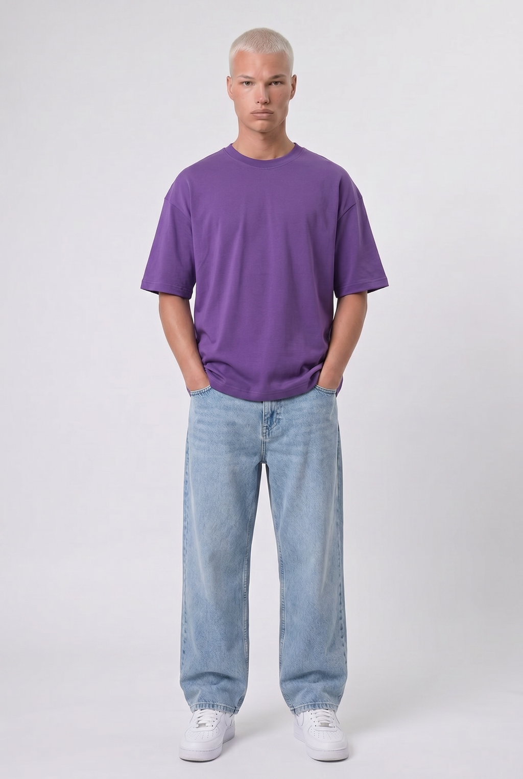 Basic Oversized T-Shirt 24/1 Purple