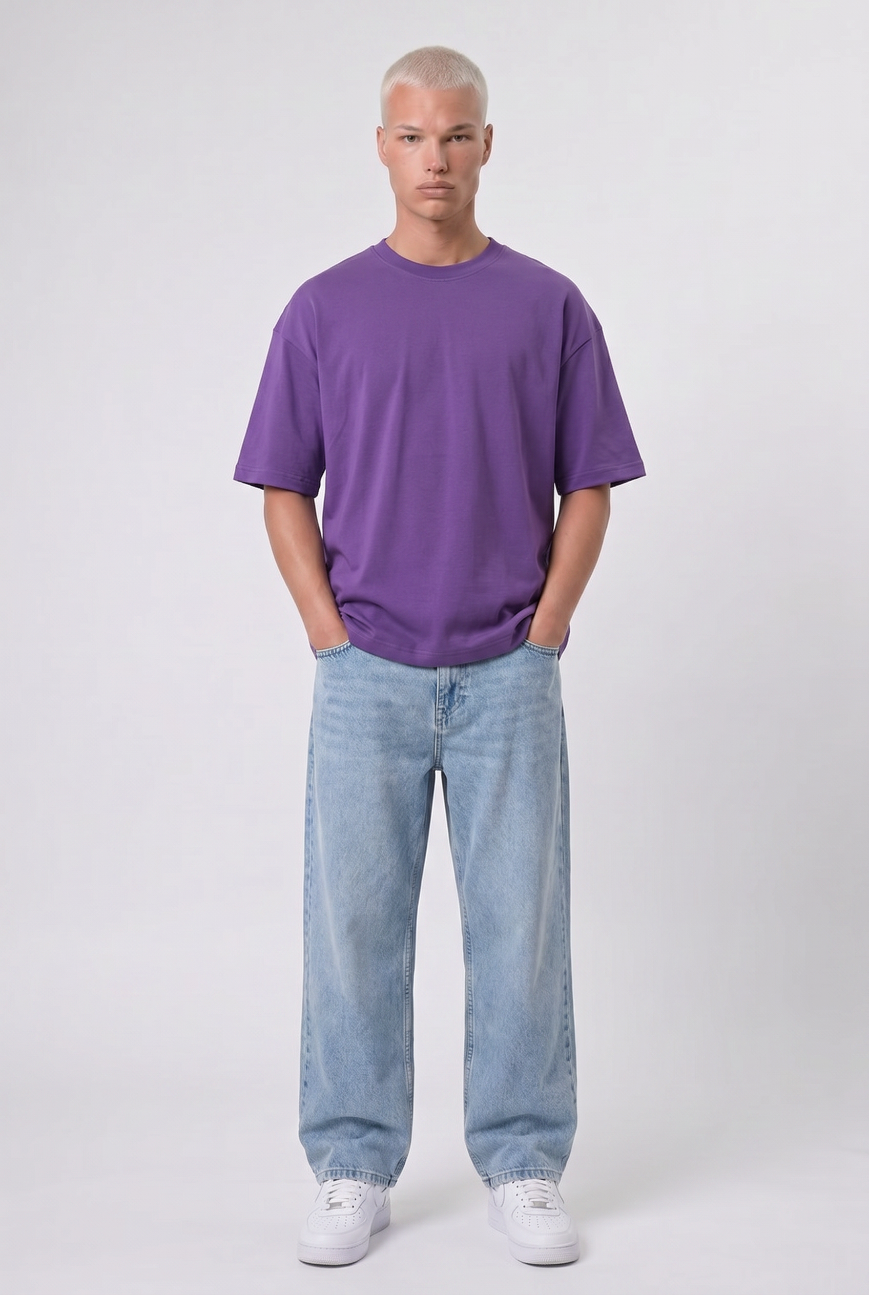 Basic Oversized T-Shirt 24/1 Purple