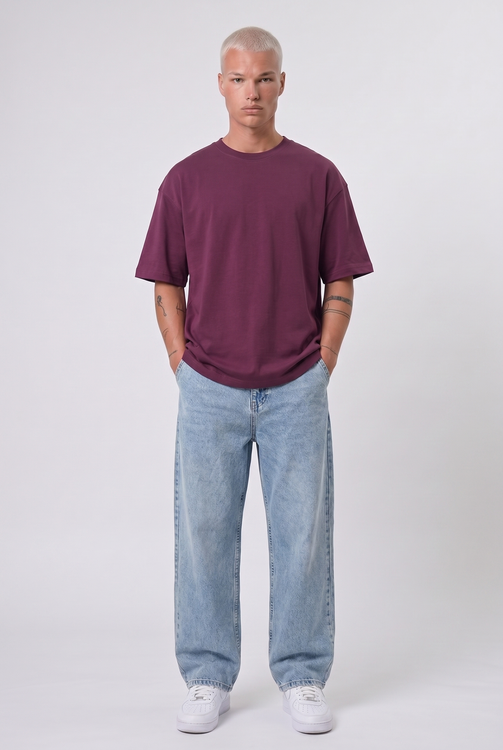Basic Oversized T-Shirt 24/1 Cherry