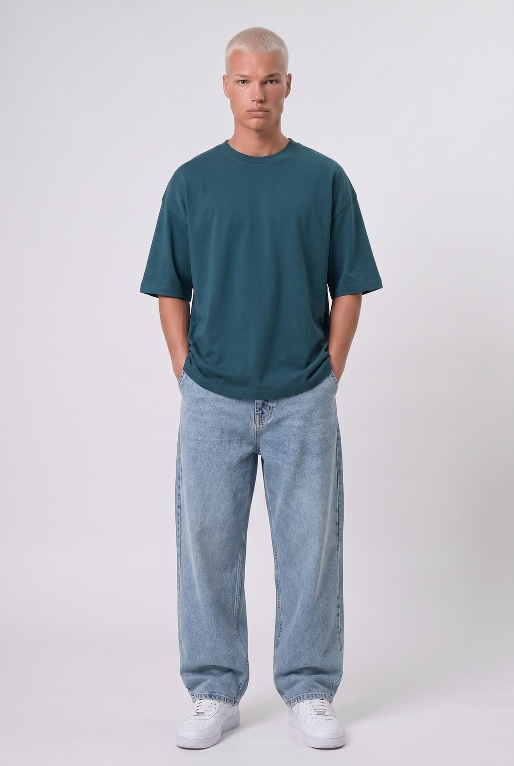 Basic Oversized T-Shirt 24/1 Emerald