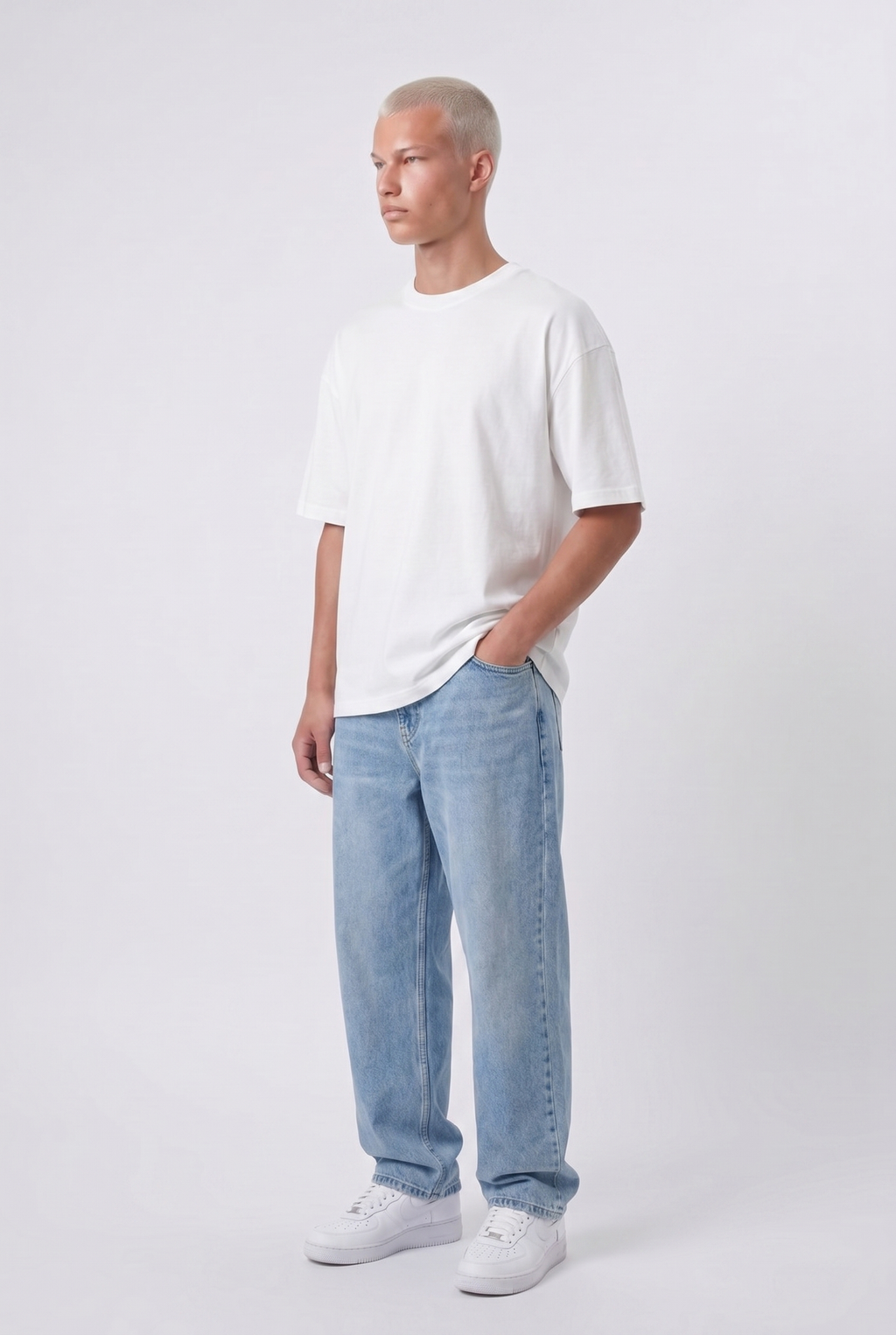 Basic Oversized T-Shirt 24/1 Ecru