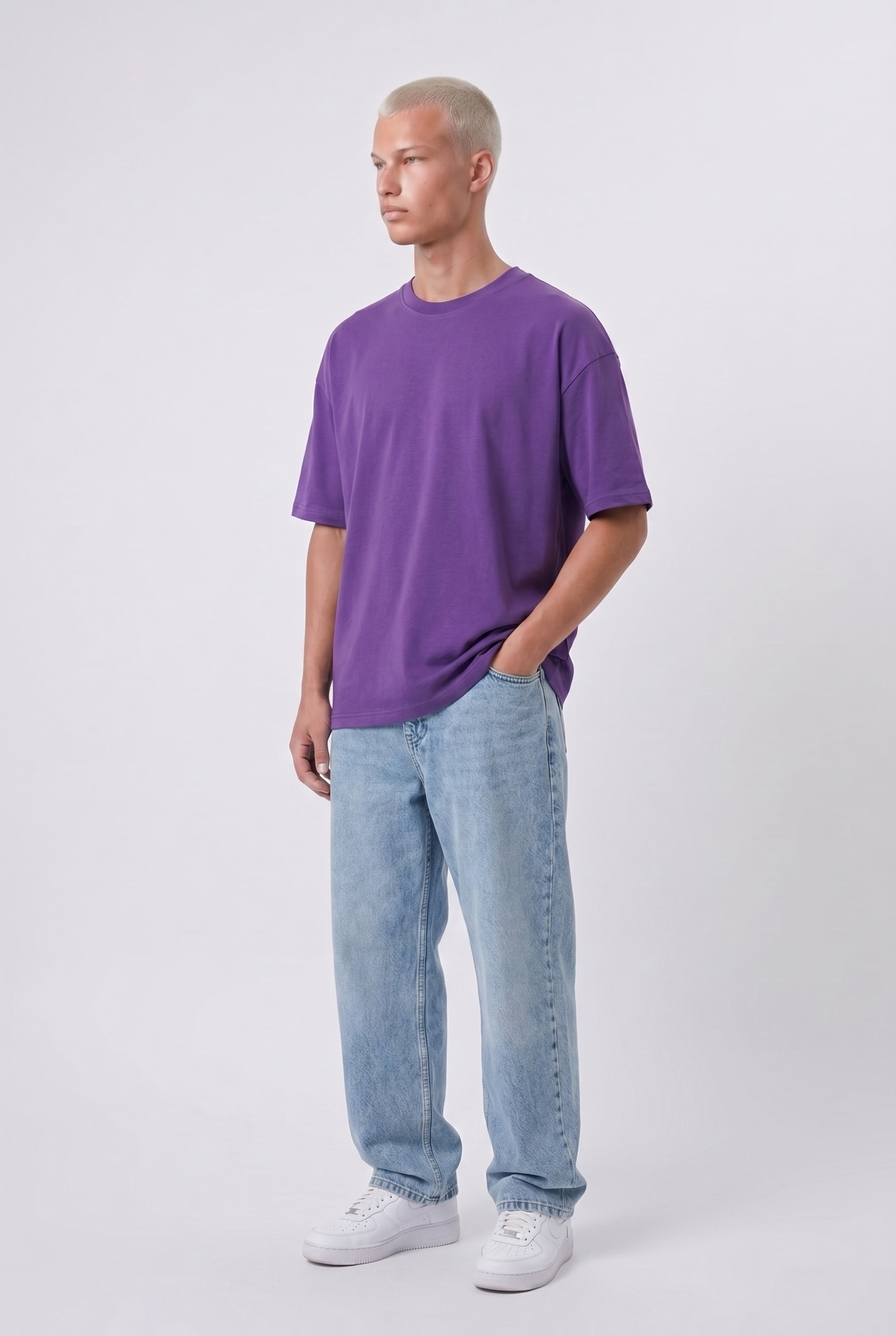 Basic Oversized T-Shirt 24/1 Purple