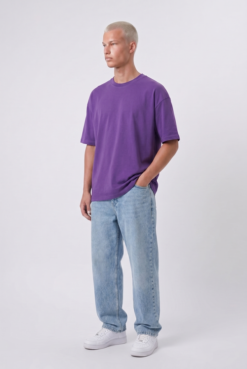 Basic Oversized T-Shirt 24/1 Purple