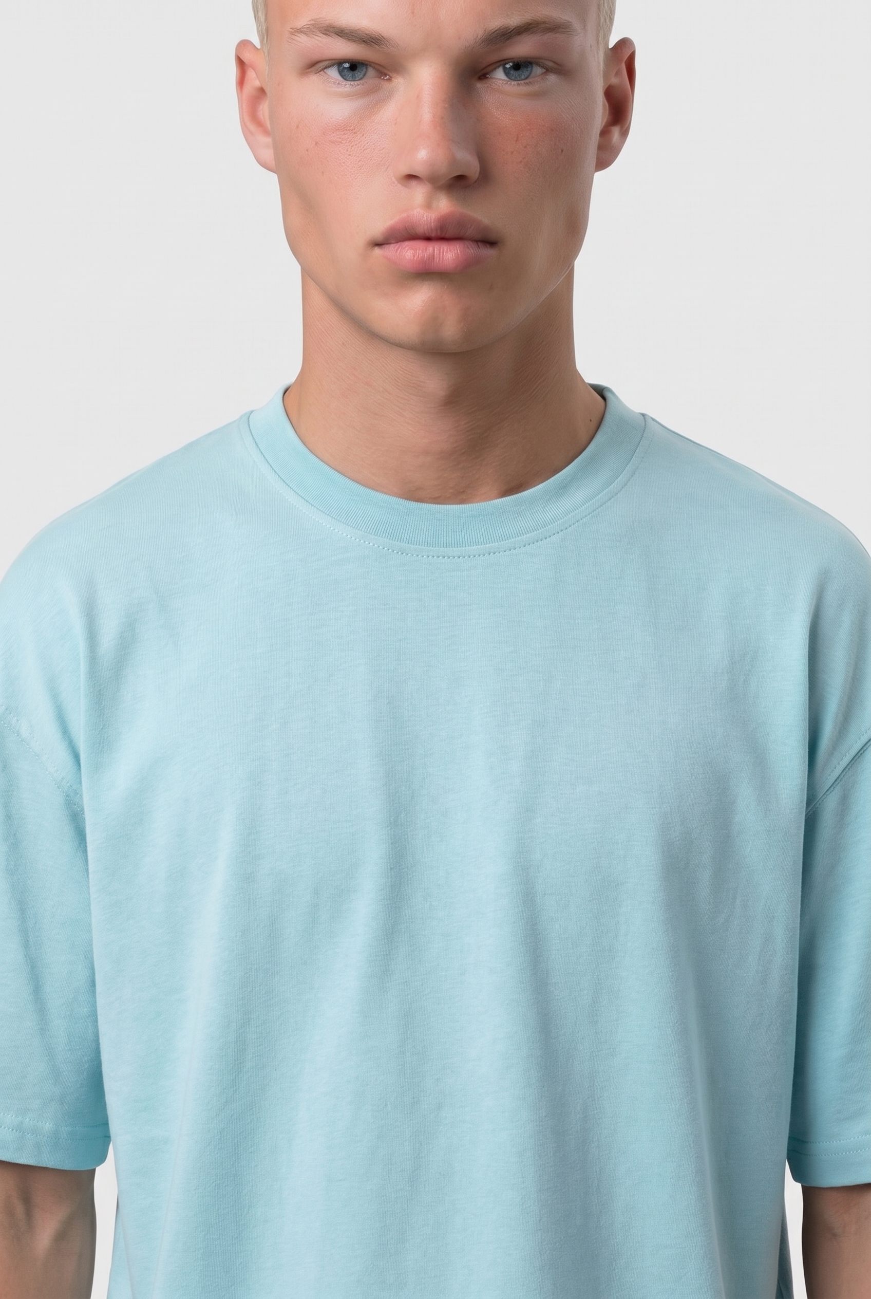 Basic Oversized T-Shirt 24/1 Baby Blue