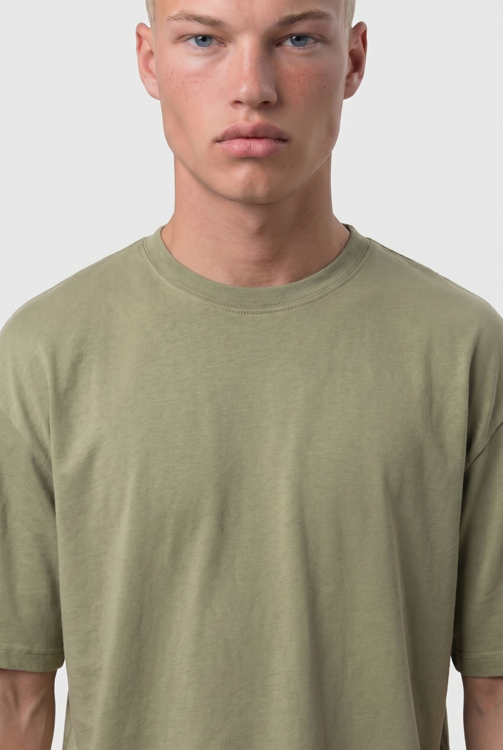 Basic Oversized T-Shirt 24/1 Khaki