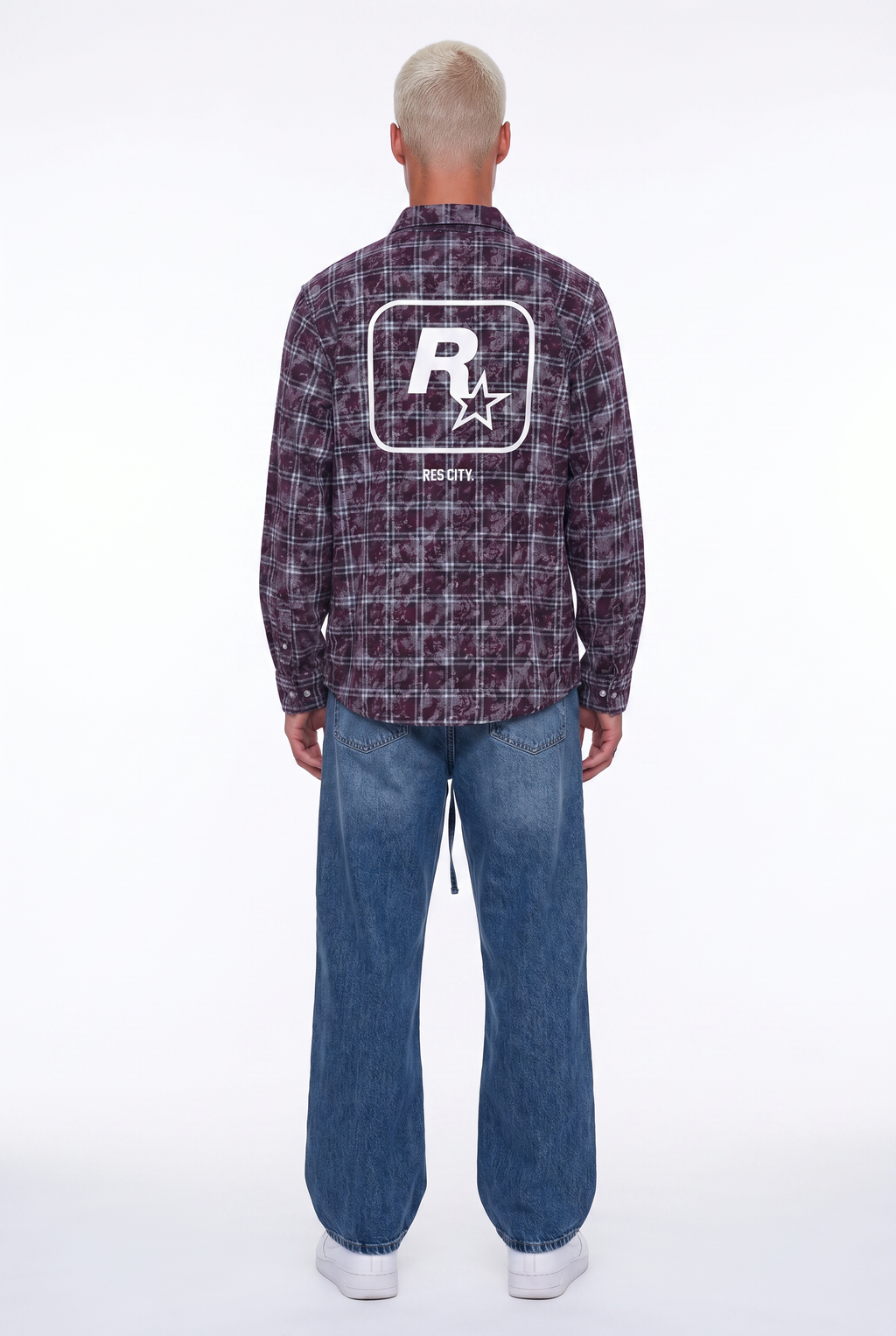 R Oversized Shirt Burgundy