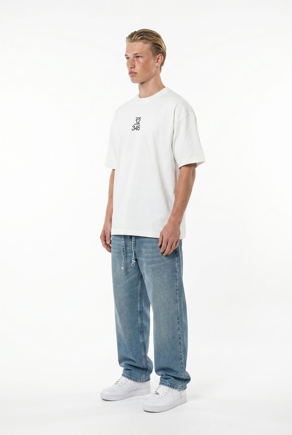 Embroidered Oversized T-Shirt Ecru