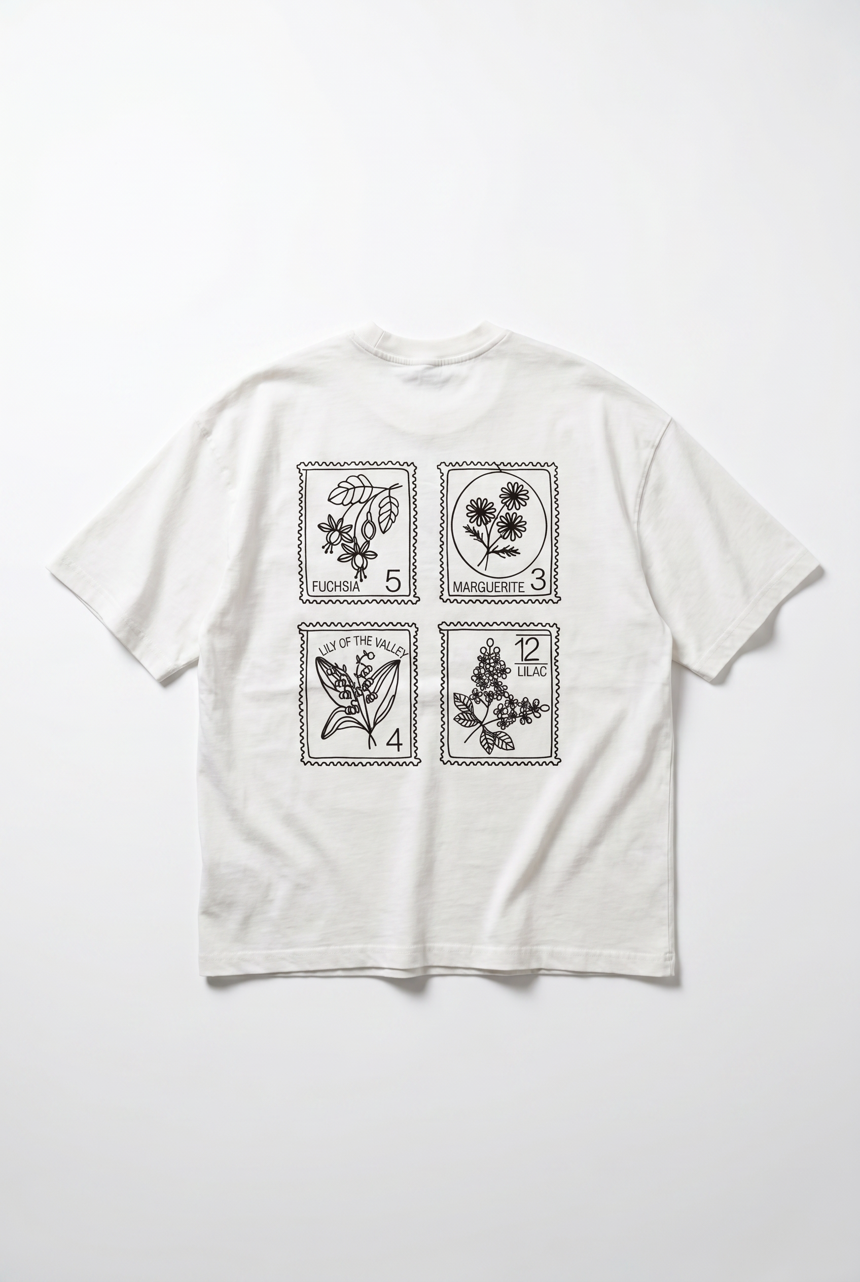 Embroidered Oversized T-Shirt Ecru