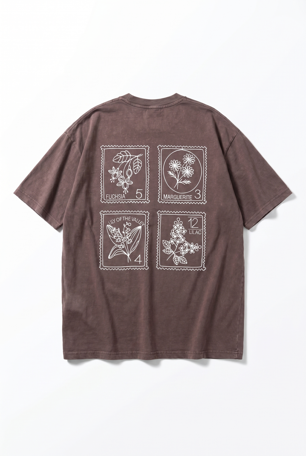 Embroidered Oversized T-Shirt Brown