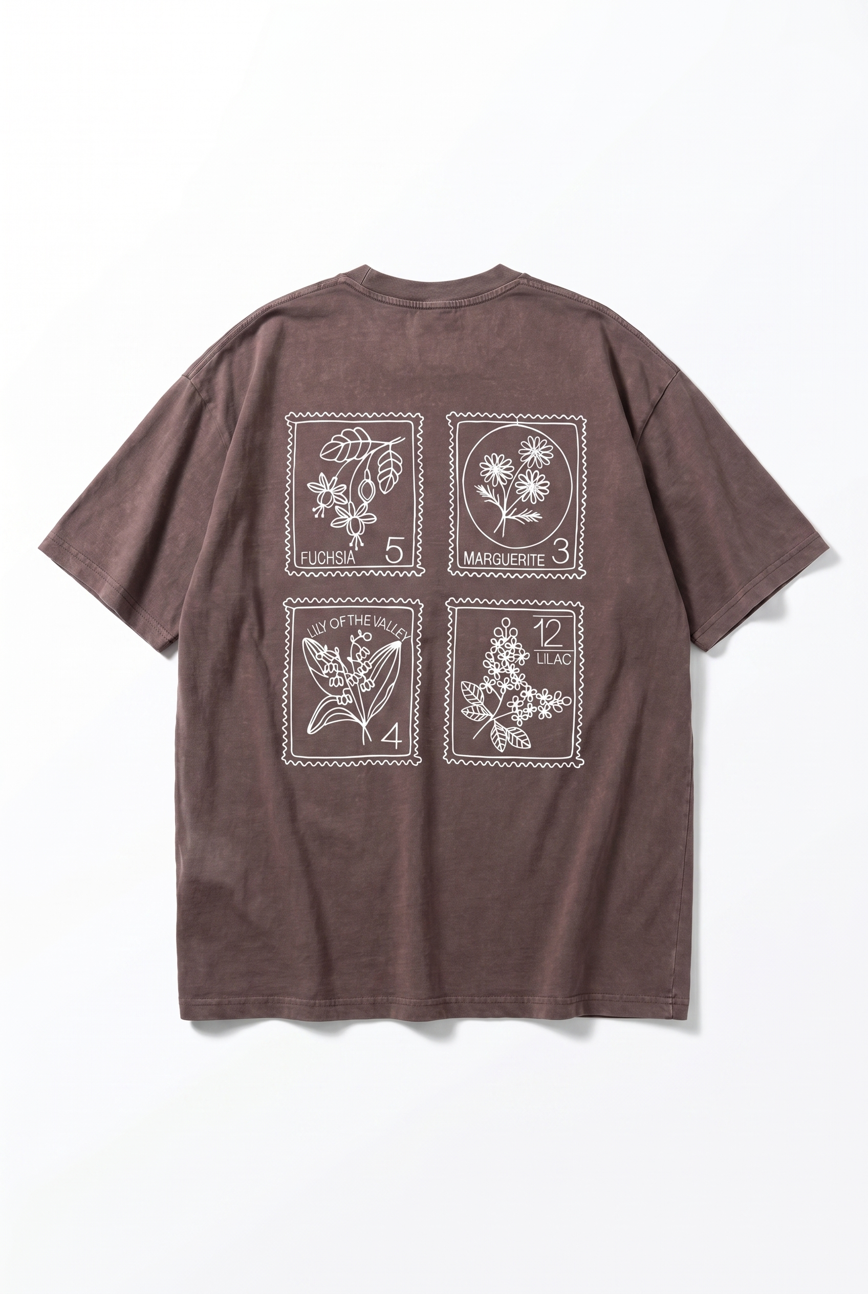 Embroidered Oversized T-Shirt Brown