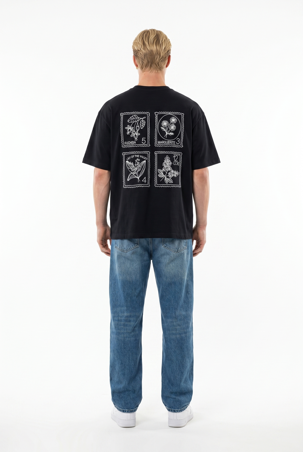 Embroidered Oversized T-Shirt Black