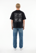 Embroidered Oversized T-Shirt Black