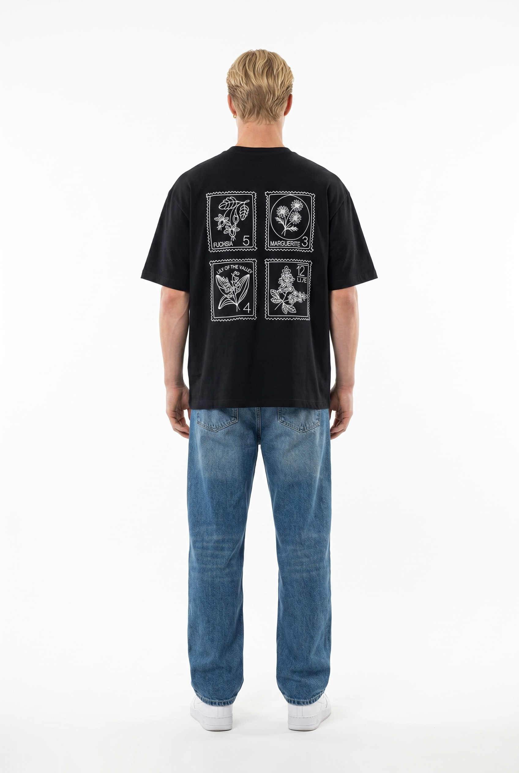 Embroidered Oversized T-Shirt Black
