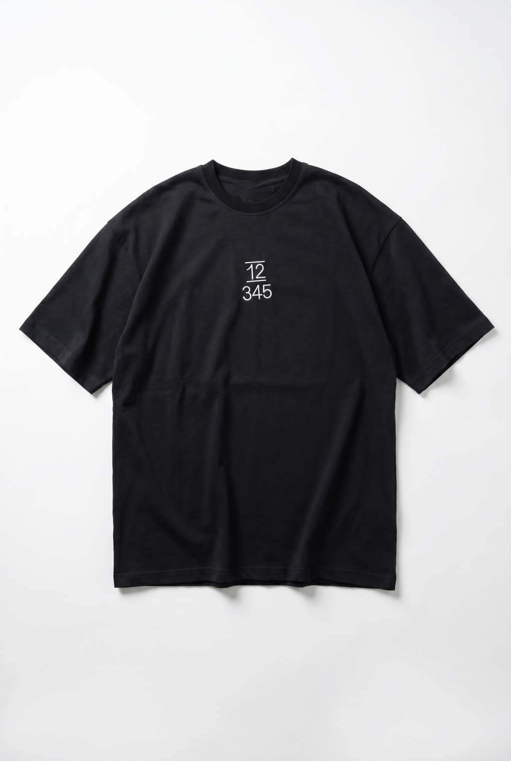 Embroidered Oversized T-Shirt Black