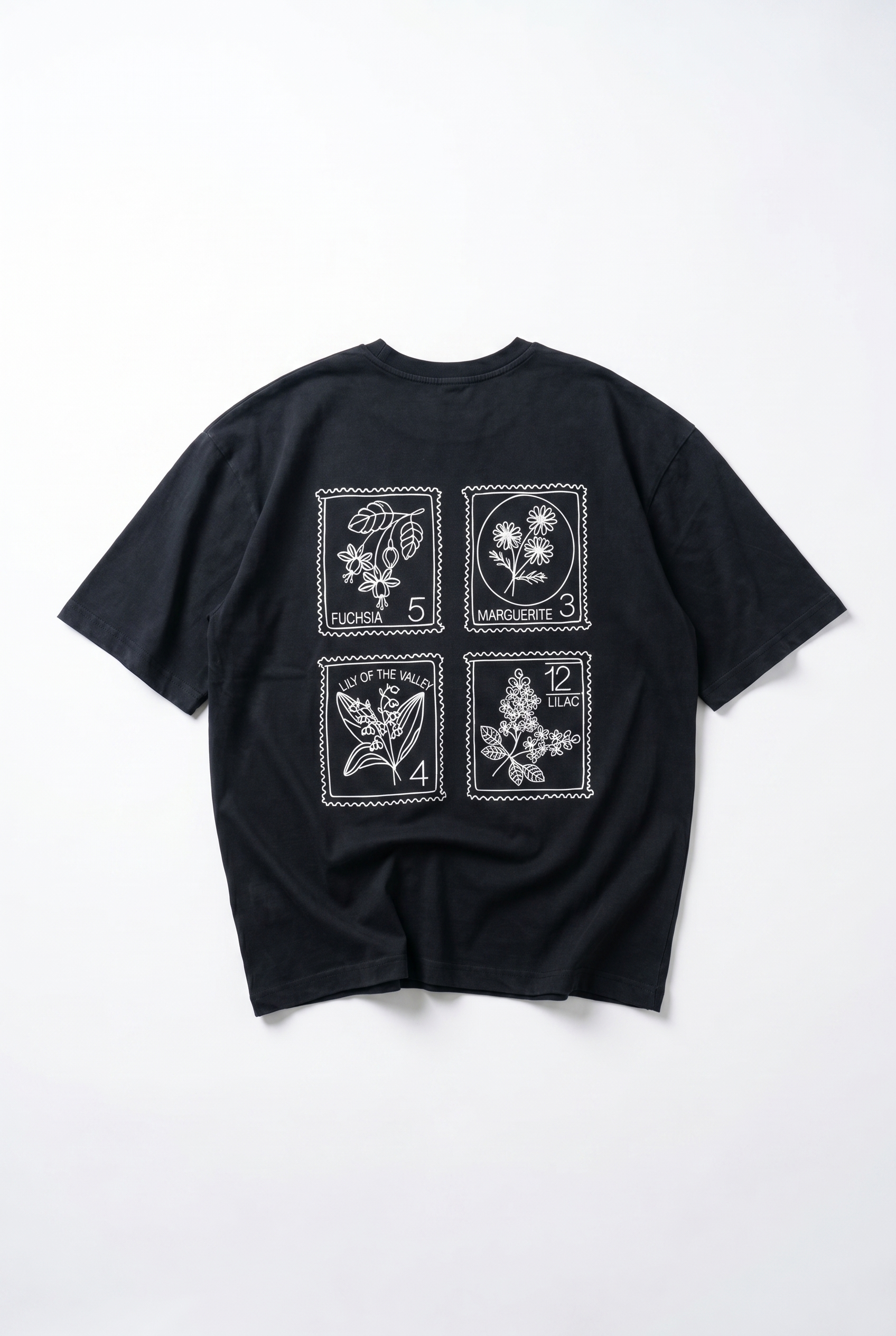 Embroidered Oversized T-Shirt Black