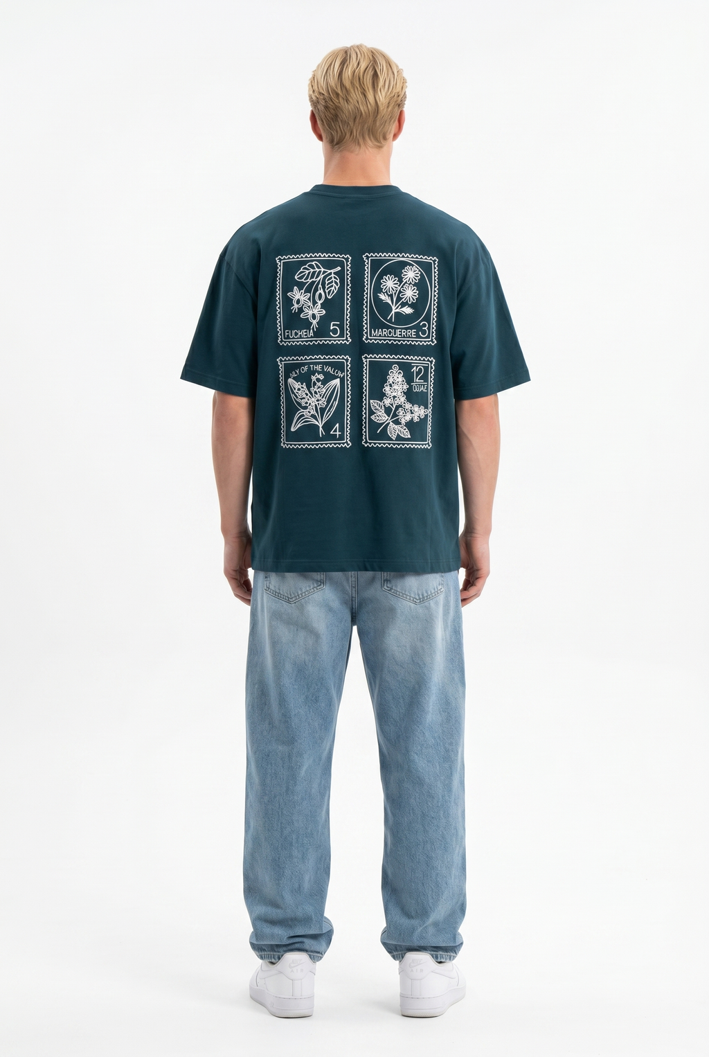 Embroidered Oversized T-Shirt Emerald