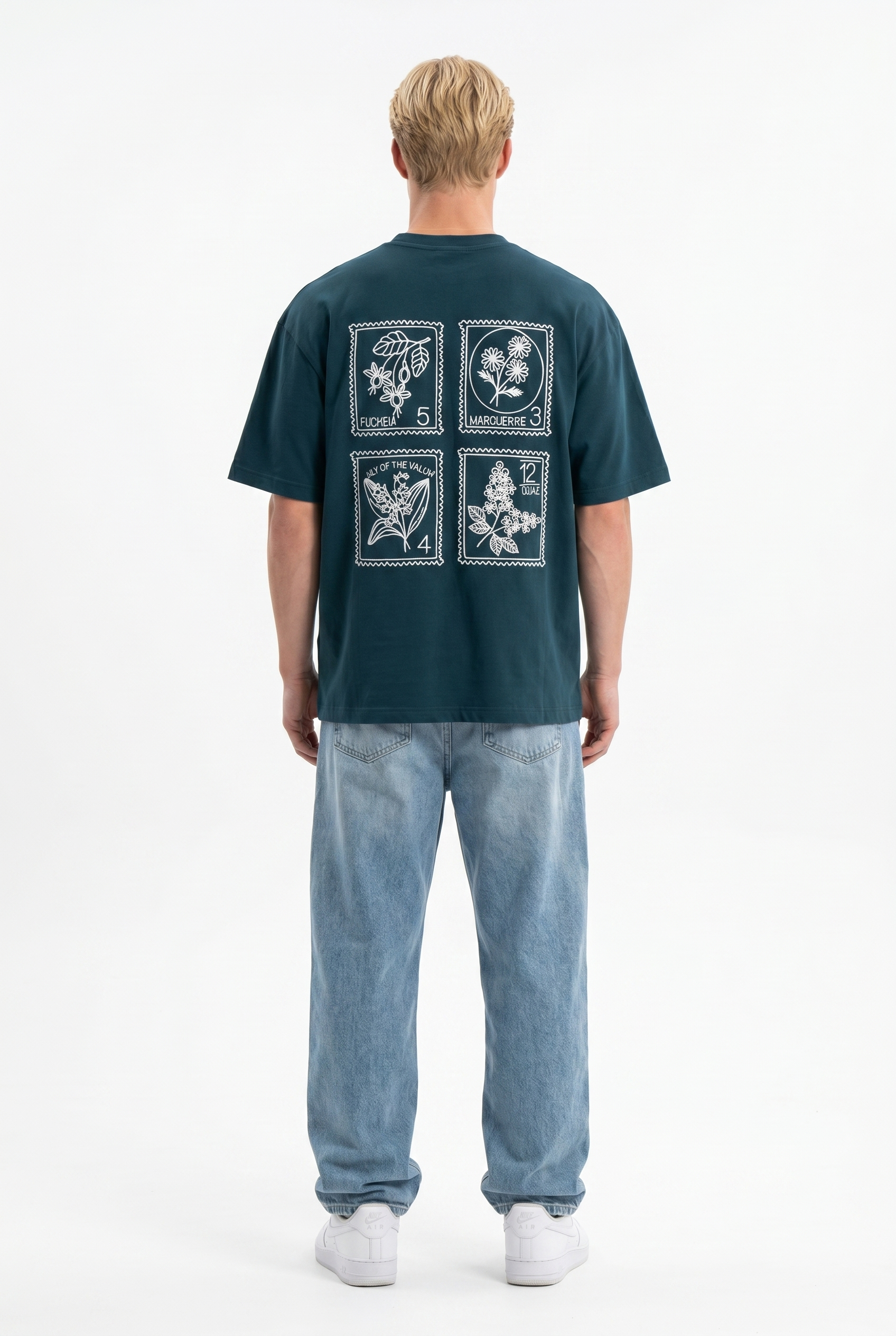 Embroidered Oversized T-Shirt Emerald