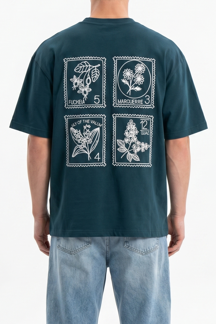 Embroidered Oversized T-Shirt Emerald