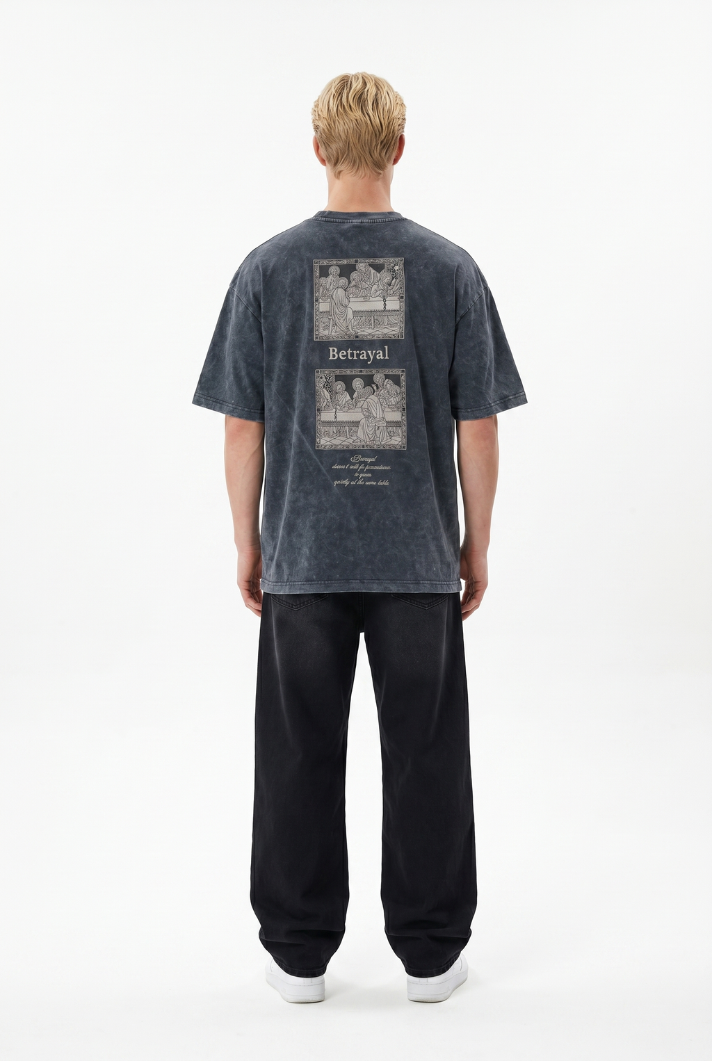 Betrayal Washed Oversized T-Shirt Black