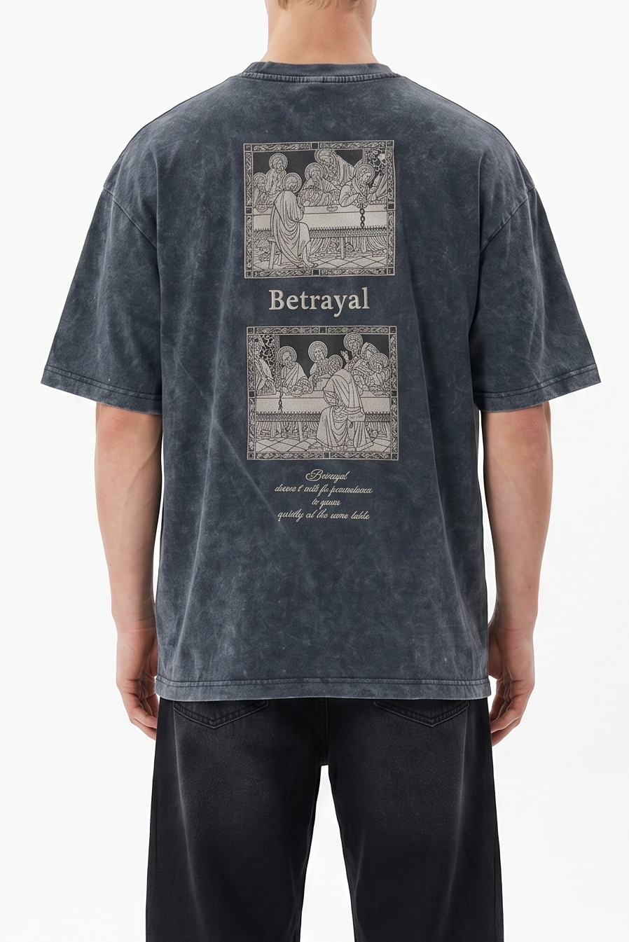 Betrayal Washed Oversized T-Shirt Black