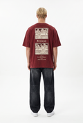 Betrayal Washed Oversized T-Shirt Burgundy
